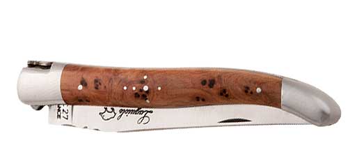 laguiole knife decorated with a shepherd cross on the handle